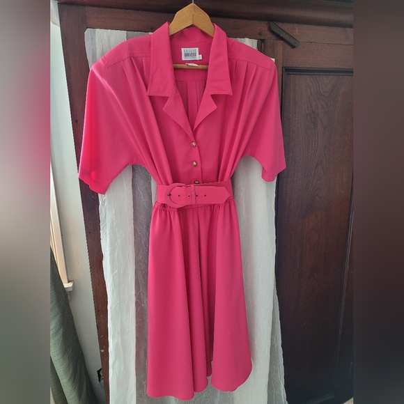 Leslie Fay Dresses & Skirts - Vintage Leslie Fay Shirtwaist Dress Short Sleeve Pink Size 12